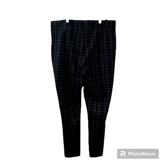 Signature Slimming by Christopher & Banks Black Gray Plaid Stretch Pants Size XL - Picture 2 of 10